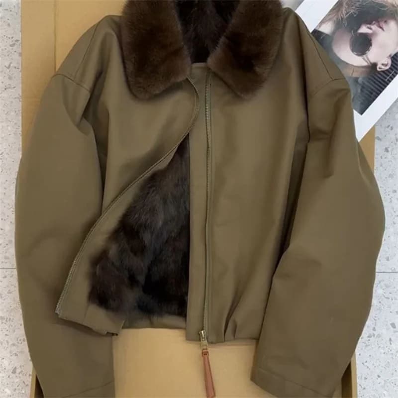 Women's Thickened Lambswool Winter Coat