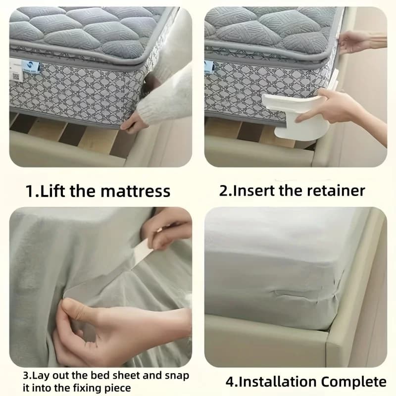 Bed Sheet Holder Brackets Set of 4