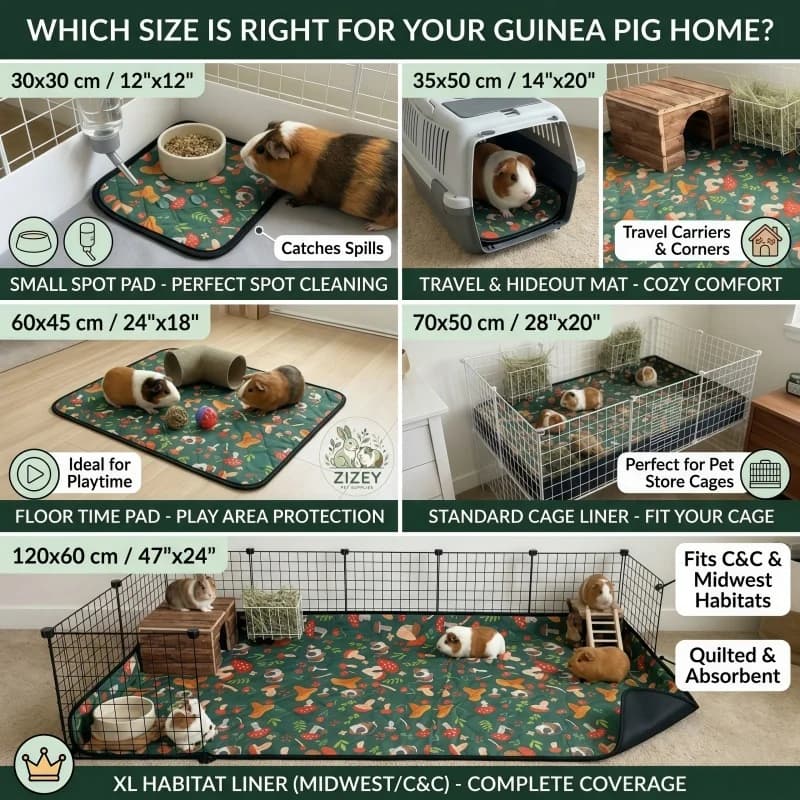 Washable Small Animal Cage Liner Mat
