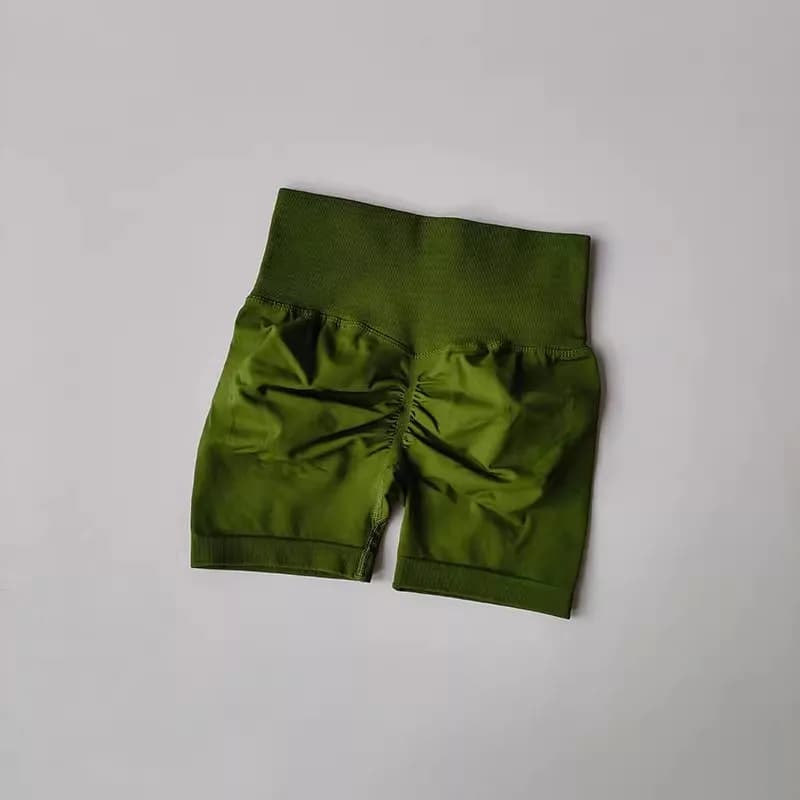 Summer High-Waist Women's Yoga Shorts Breathable Fitness Shorts Butt Lift Sports Running Cycling Push-Up Workout Gym Shorts