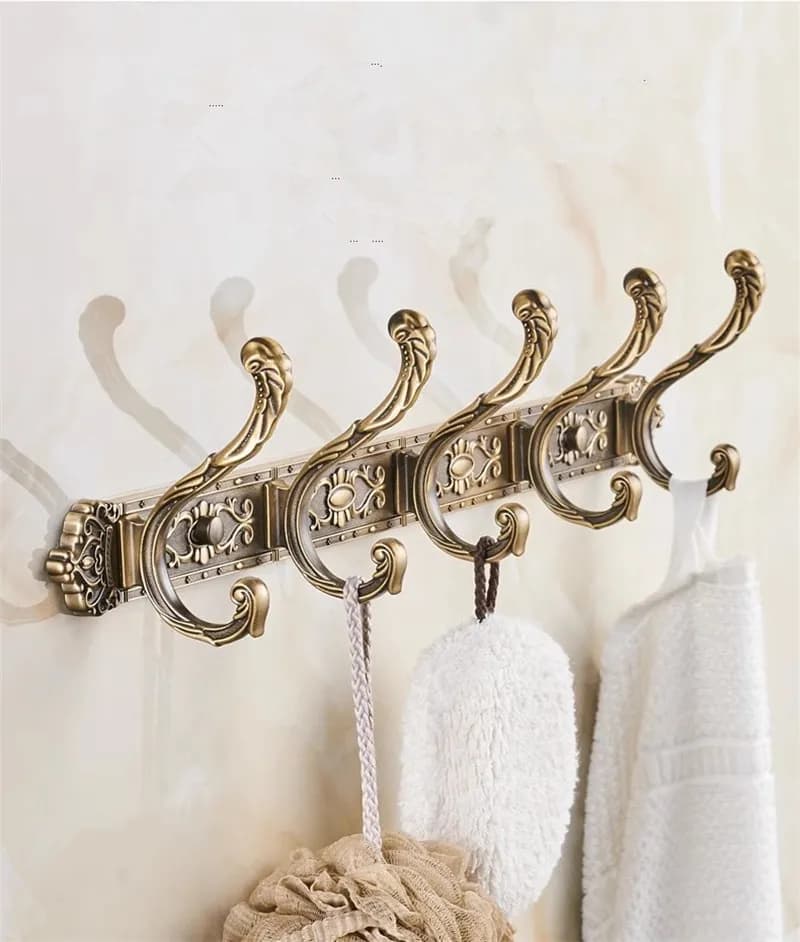 Antique Bronze Carved Bathroom Accessories Set