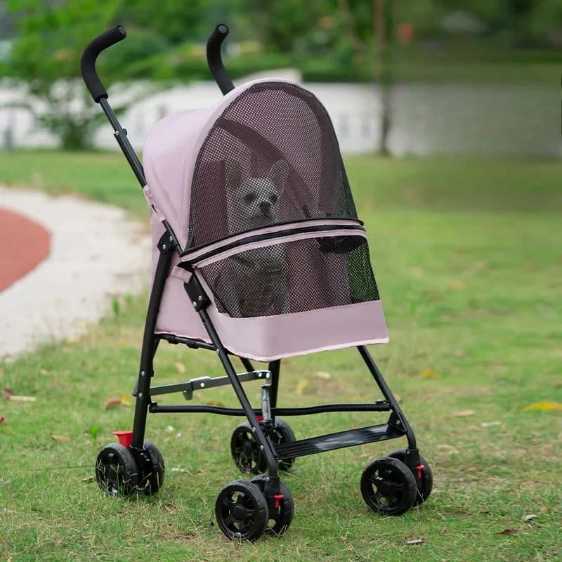 Pet Stroller, Cat Dog Stroller Cat Teddy Bear for Outdoor Activities Lightweight and Foldable Small Pet Dog