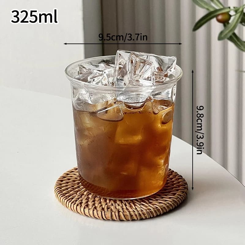 Ribbed Glass Drinking Cups