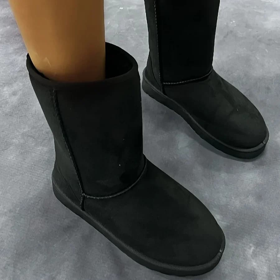 Solid Color Medium Snow Boots