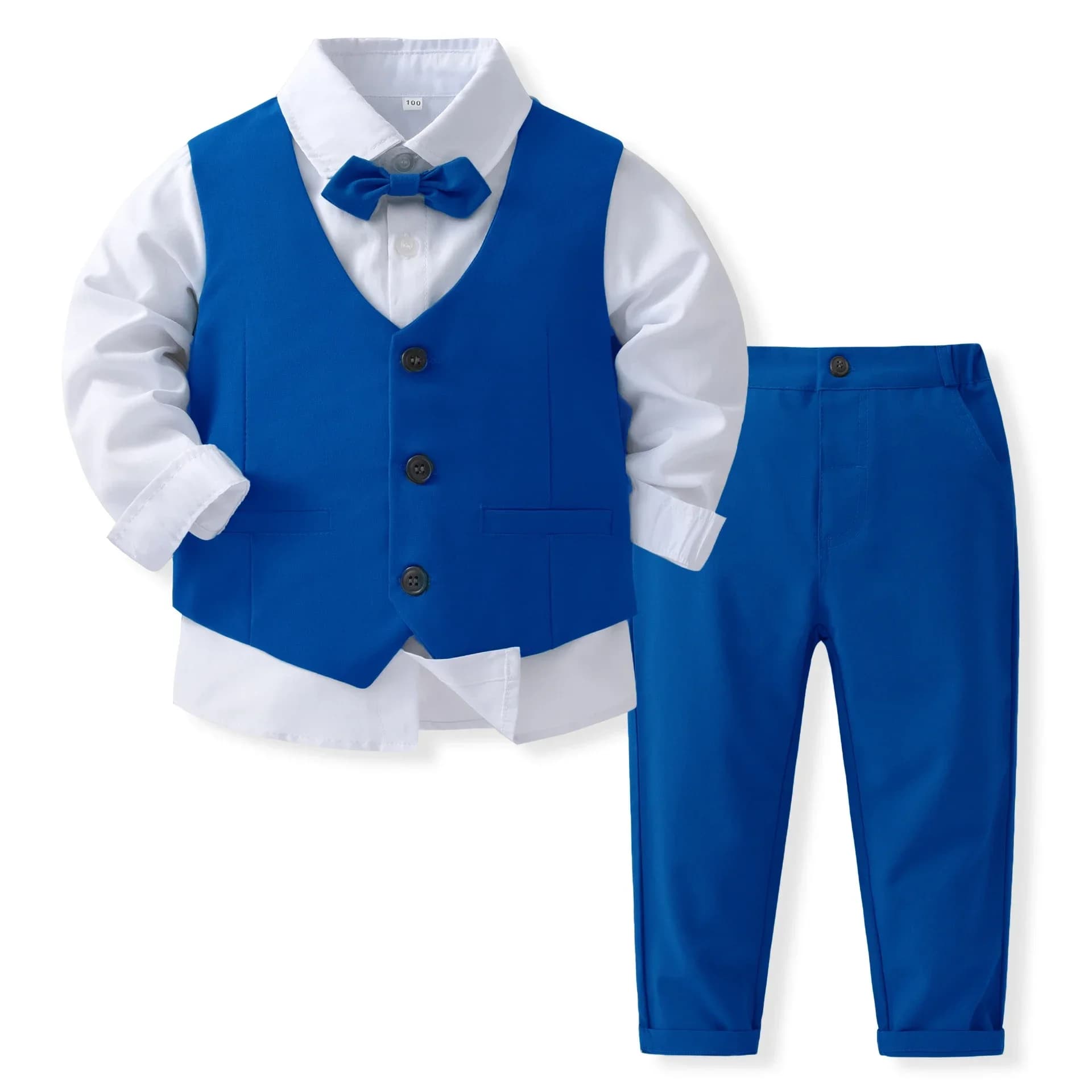 Kids Solid Formal Cotton Suit 1-6 Years