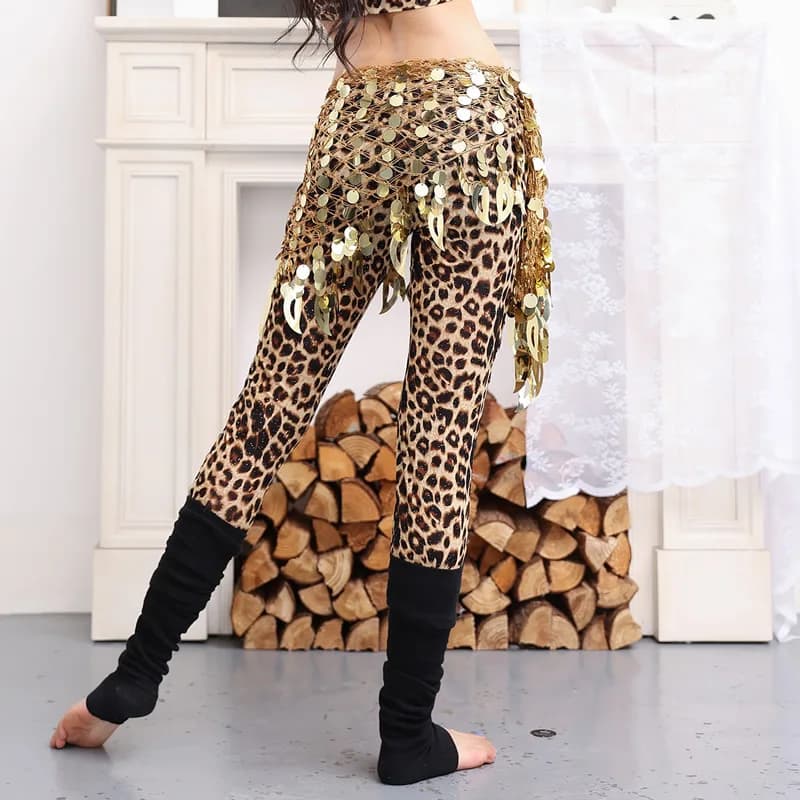 Leopard Hollow-Out Dance Leggings