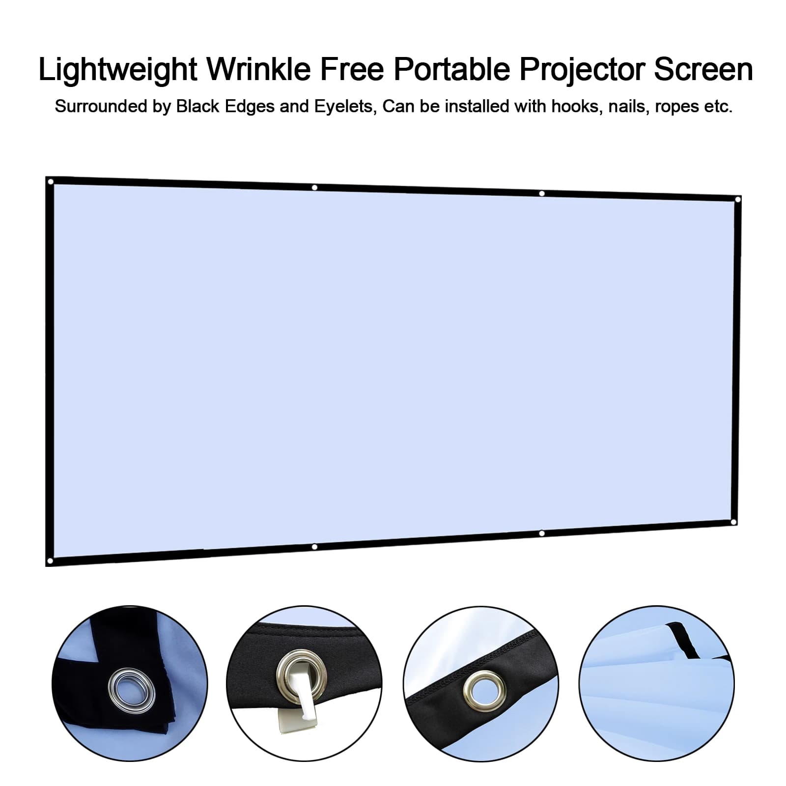 Portable Wrinkle-Free Projector Screen