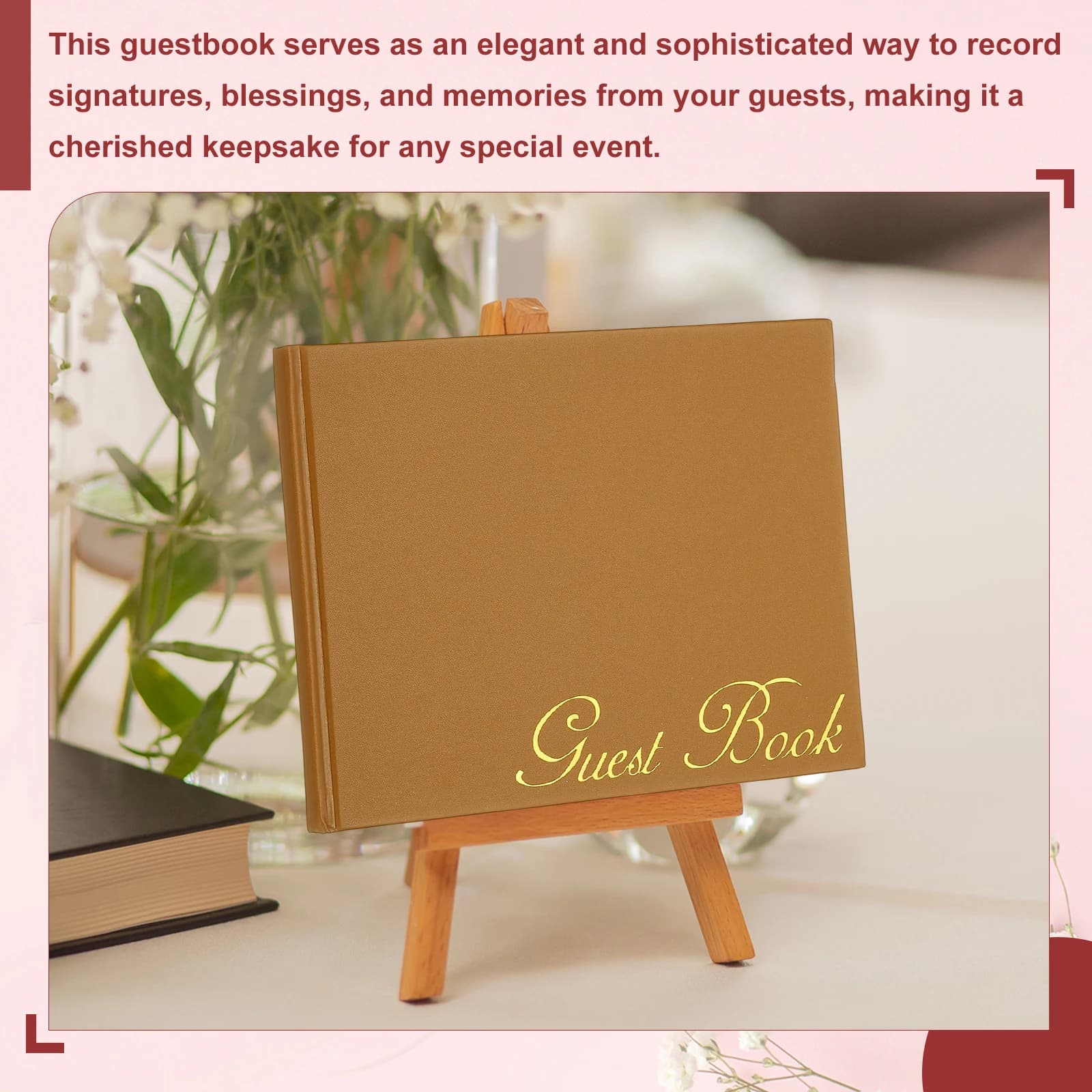Elegant Leather Guest Book