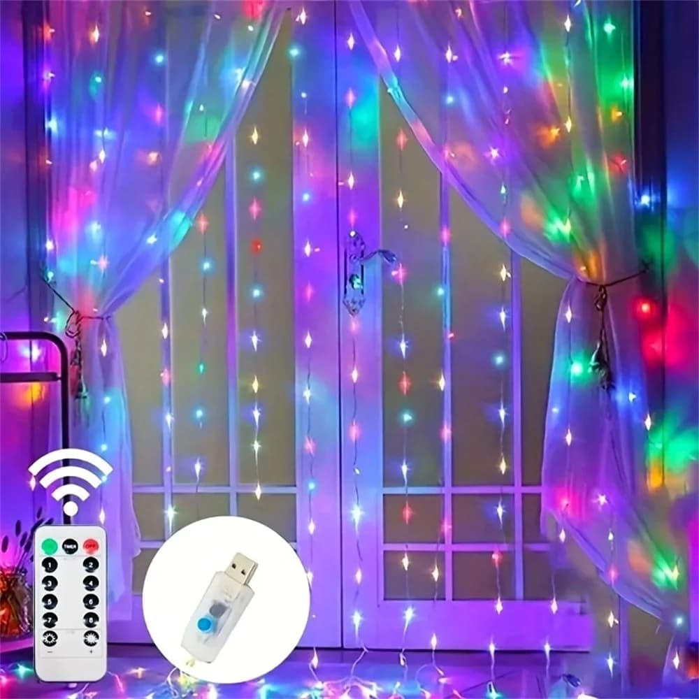LED Fairy String Curtain Lights 3m/6m