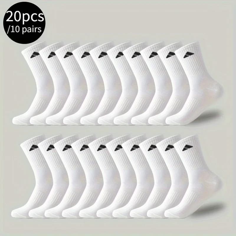 Men's Athletic Crew Socks 10 Pairs