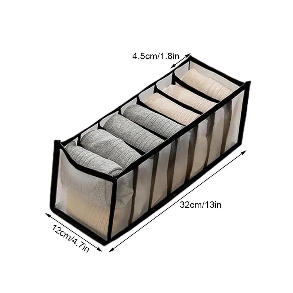 7-Compartment Sock and Underwear Organizer
