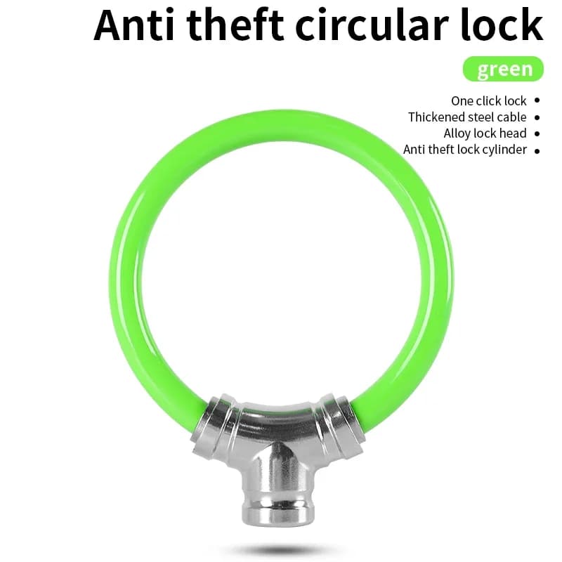 Portable Zinc Alloy Cable Bike Lock