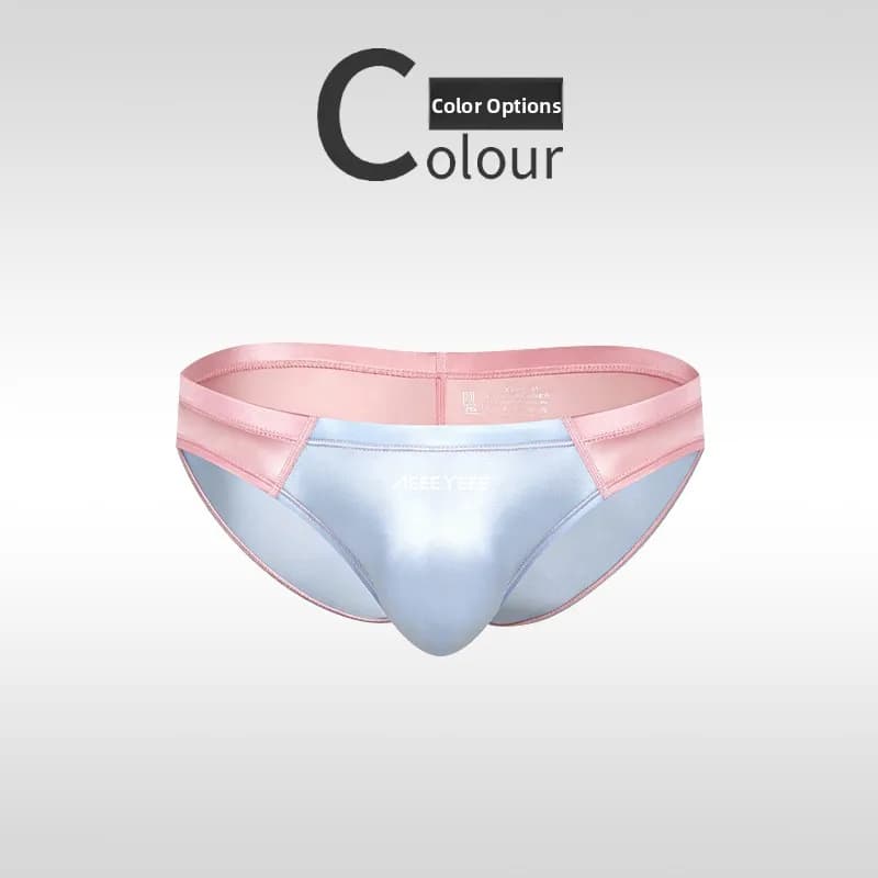 Low-Waist Satin Breathable Men's Sports Briefs