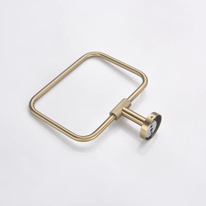 Bathroom Hardware Accessories Set Brushed Gold Knurled Brass Kit Towel Bar Ring Robe Hook Paper Holder Towel Ring Toilet Brush