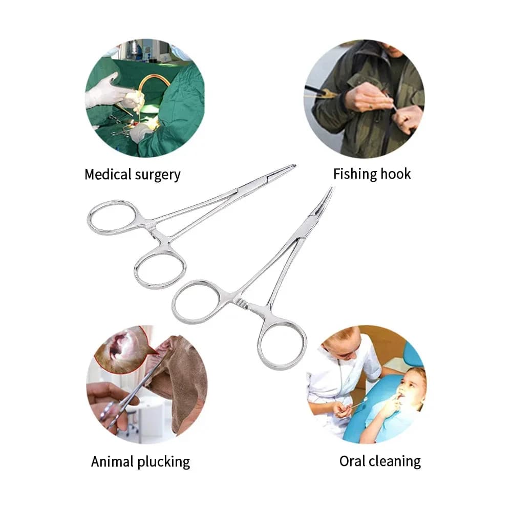 Hand Tool  Hemostatic Forceps Pet Hair Clamp Fishing Locking Pliers Epilation Tools Curved/Straight Tip Cutter Tool