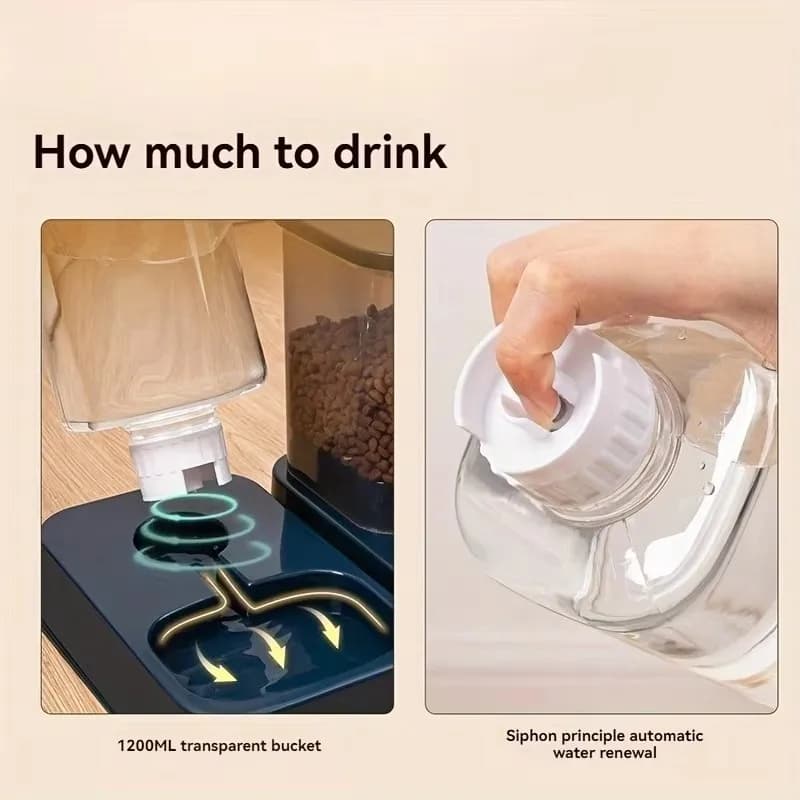 Automatic Portion-Control Pet Feeder with Water