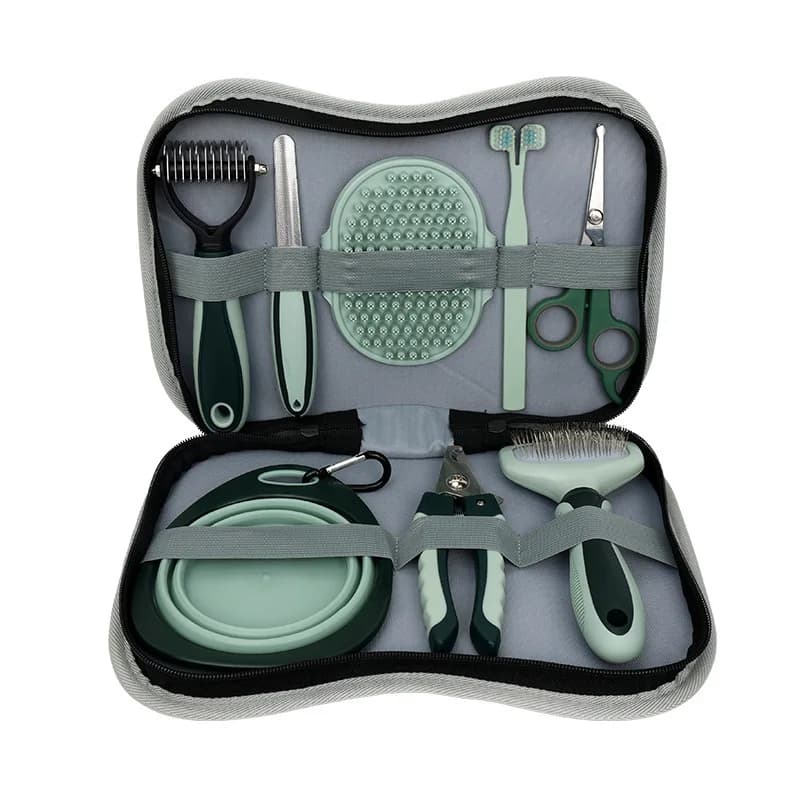 Dog Cat Grooming Kit 9-In-1 Tool Set