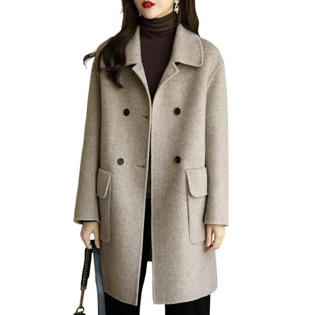 Women's Mid-Length Polyester Coat