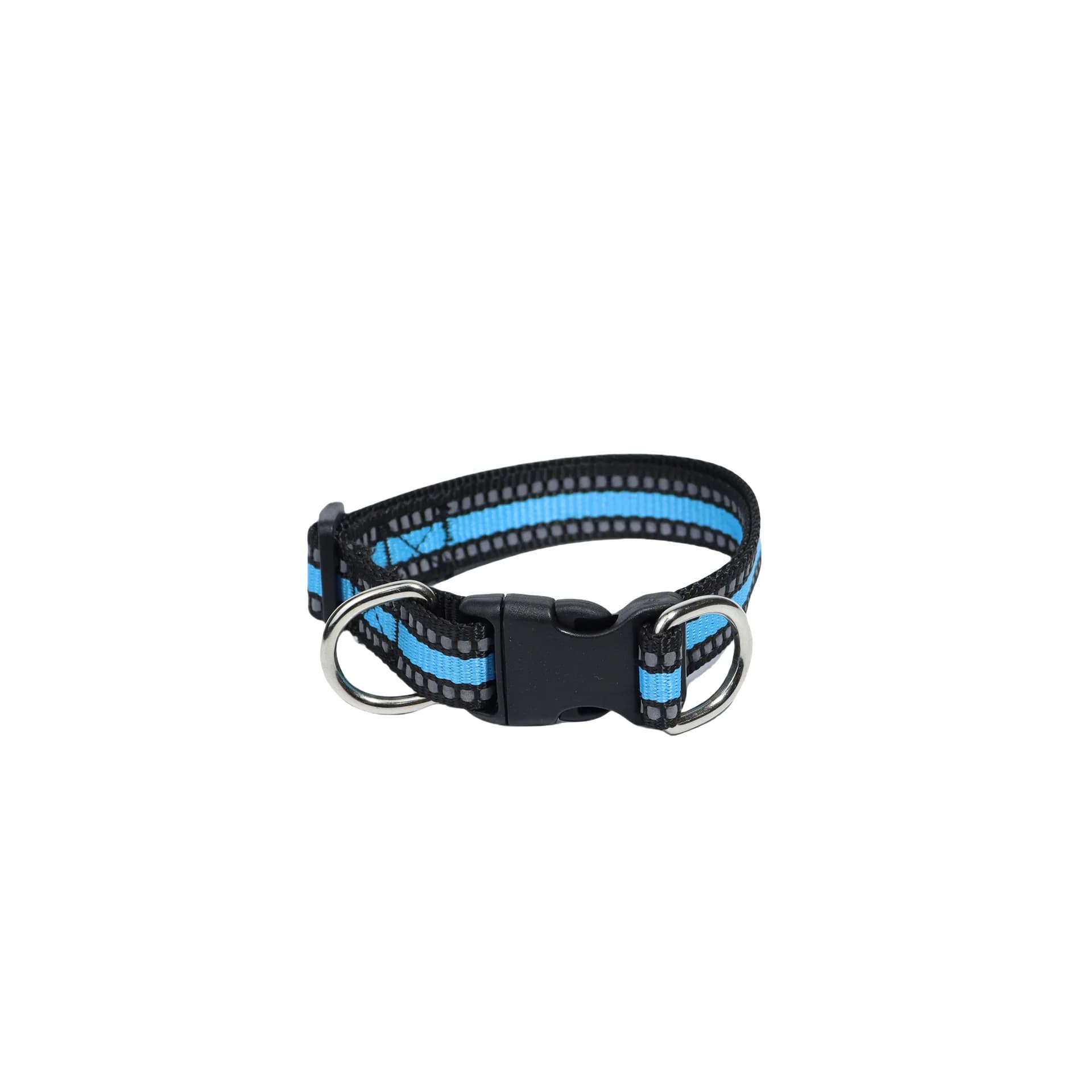 Reflective Nylon Dog Collar with Double D Ring