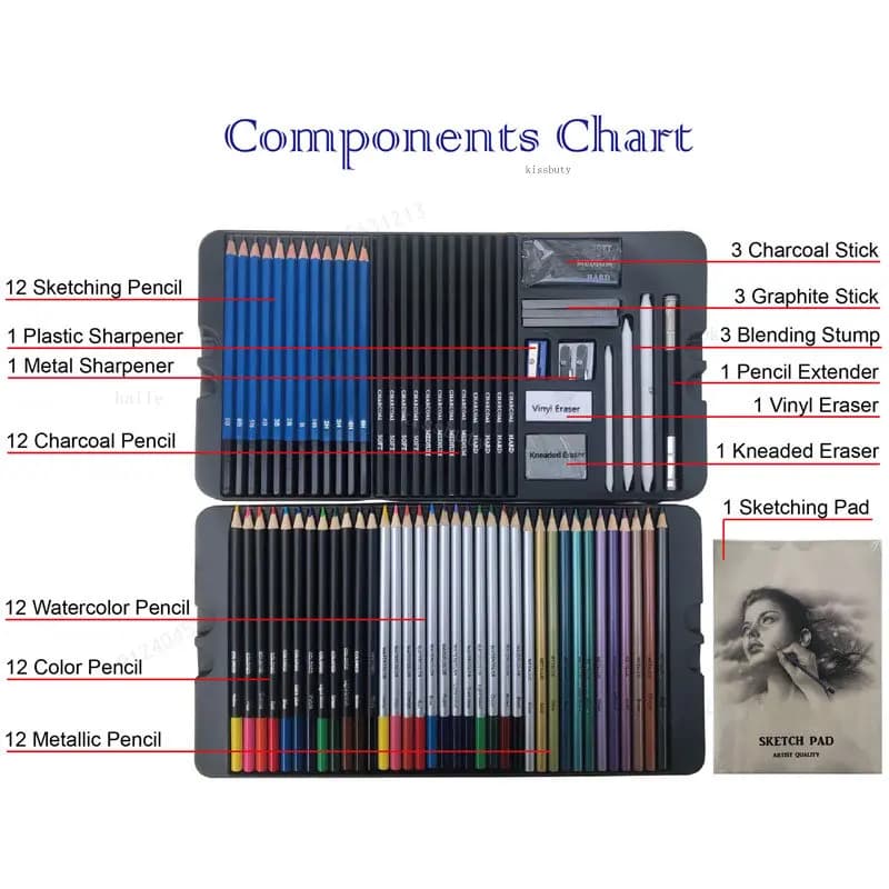 Professional Art Sketch Set 70 Pieces