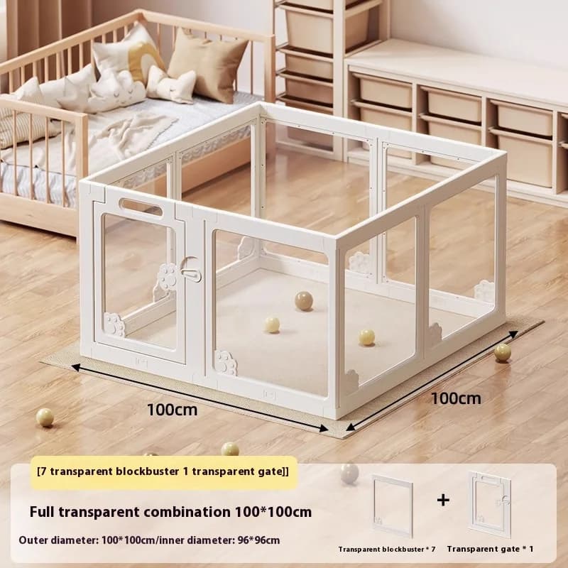 Indoor Clear Acrylic Pet Playpen Easy Assemble Transparent Dog Playpen for Puppy Bunny Cat Pig - Pet Barrier