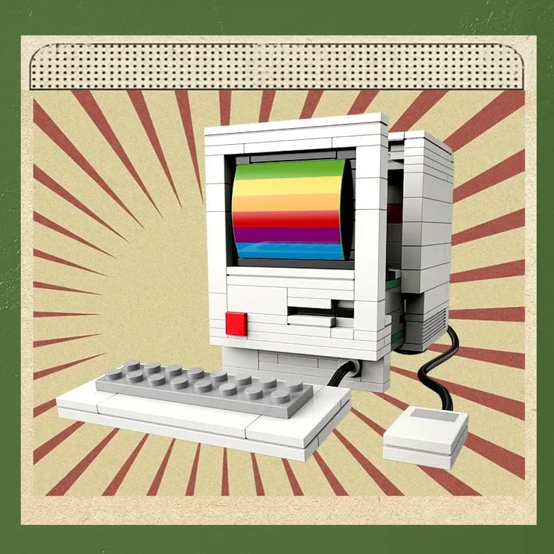 Retro Tech Building Blocks Set