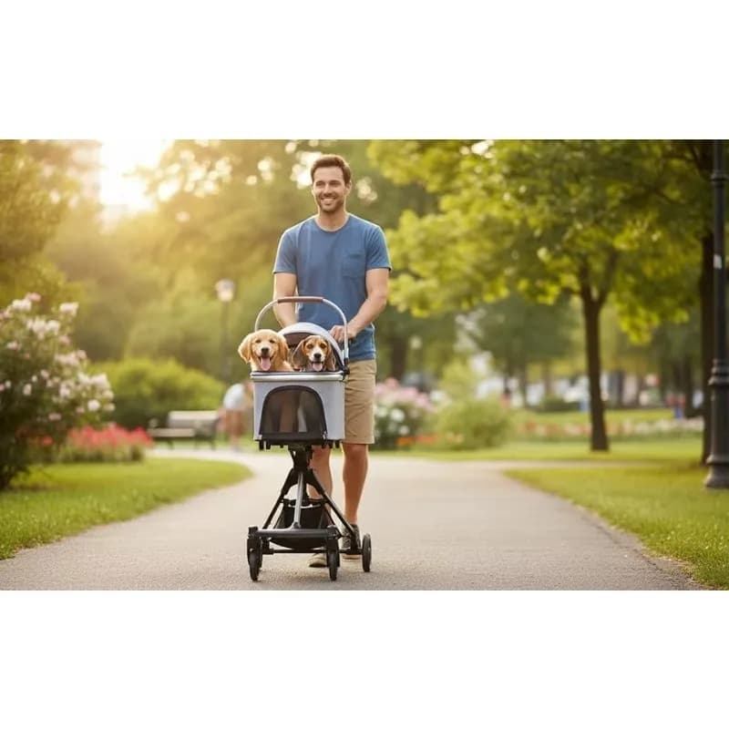 Pet Stroller for Small Dogs Cats Foldable