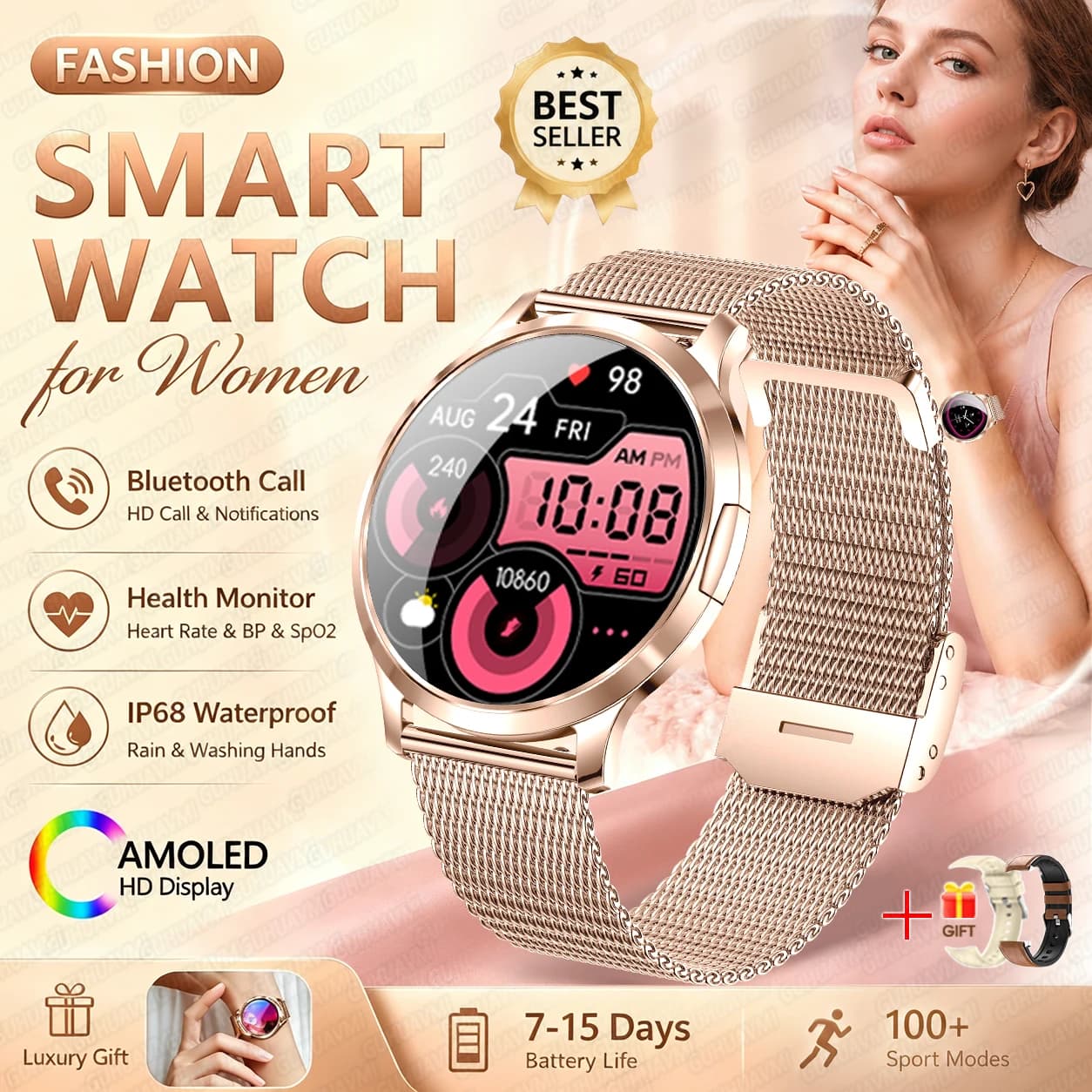 Gold Mesh Belt 2A / Fashion Smart