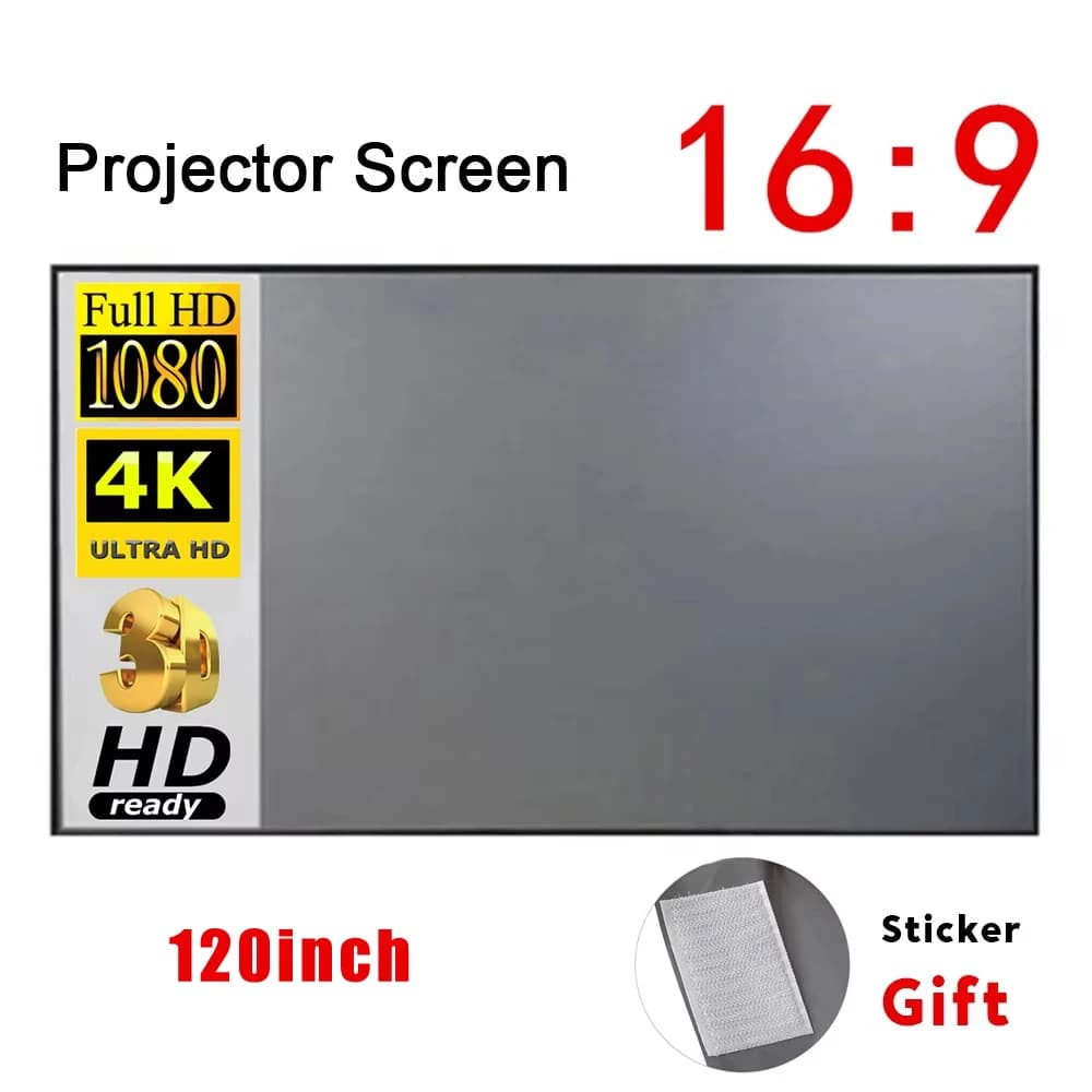 Portable Projector Screen 60-120 Inches