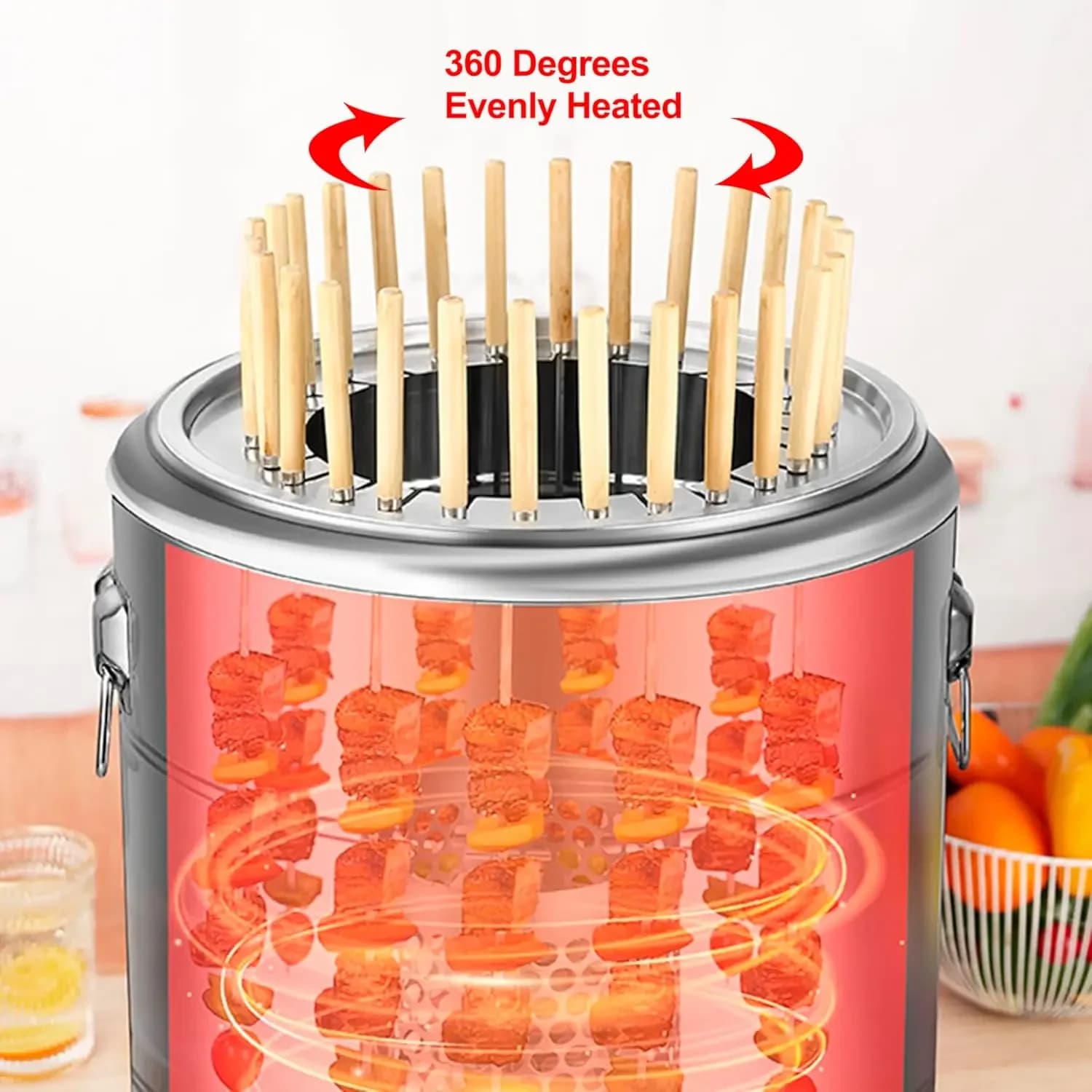 Portable Charcoal Hanging Grill Stainless Steel