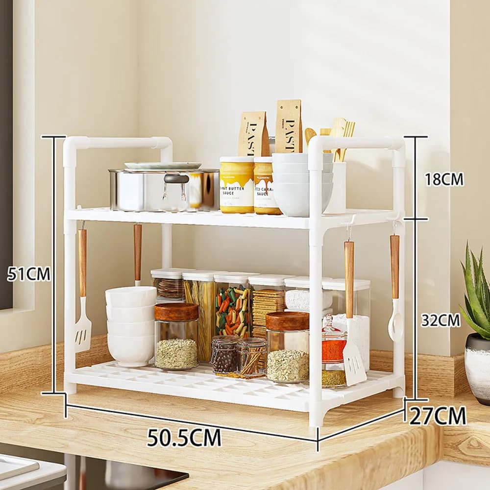Storage Shelves Organizer Sturdy Shelving Space-Saving Shelves Organizer for Pantry Laundry Kitchen