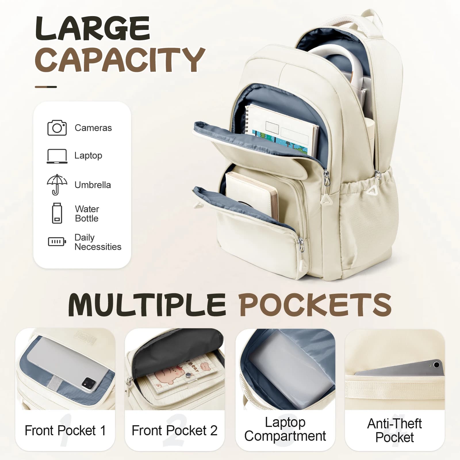School Backpack with Laptop Compartment