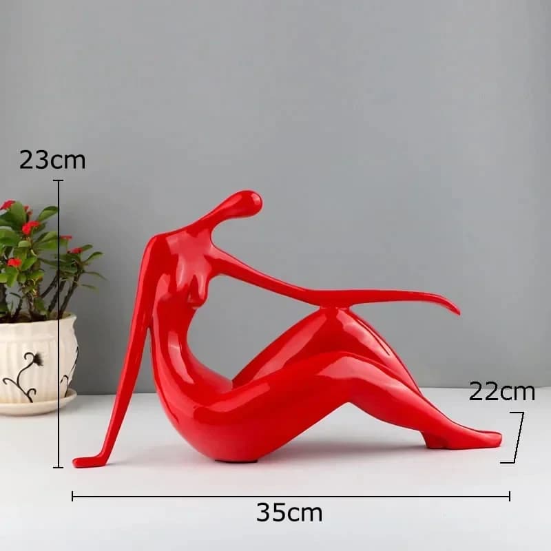 Yoga Figures Statue Abstract Artwork Ornaments Desk Decoration Minimalist Yoga Character Resin Sculpture Modern Home Decor