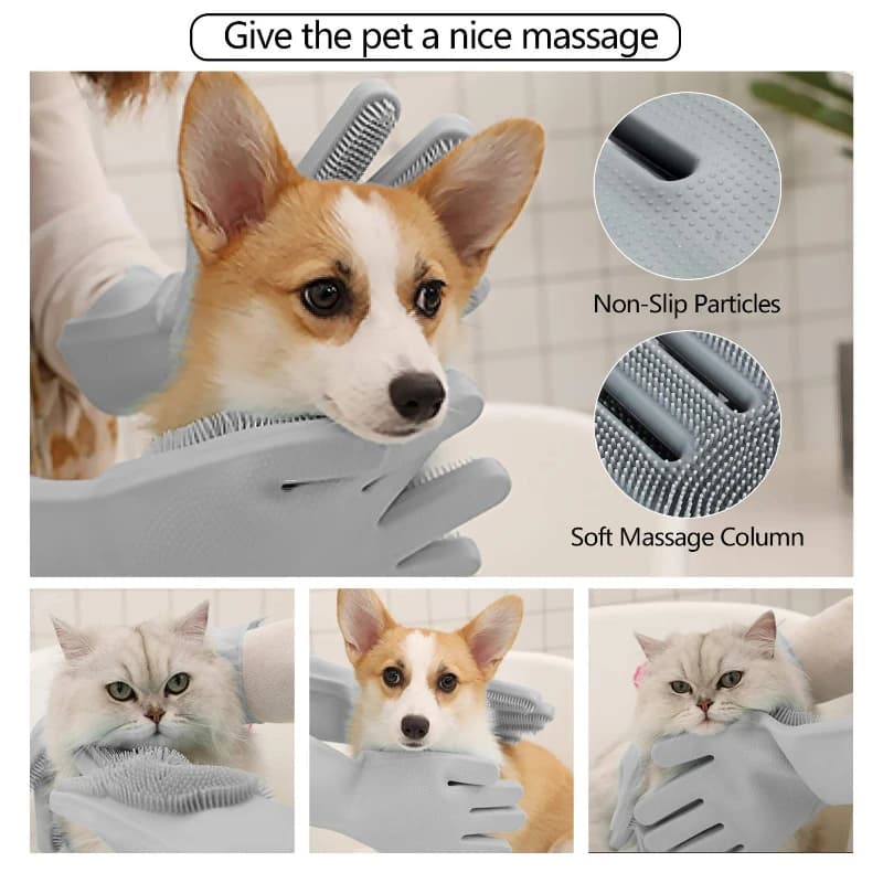 Silicone Pet Grooming Gloves