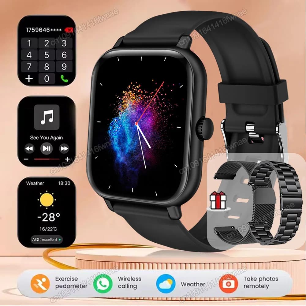 Smart Watch For Android IOS Watches 2.01inch HD Display Bluetooth Call Message Alert Music Sports Smartwatch Men Women Gift Ht30