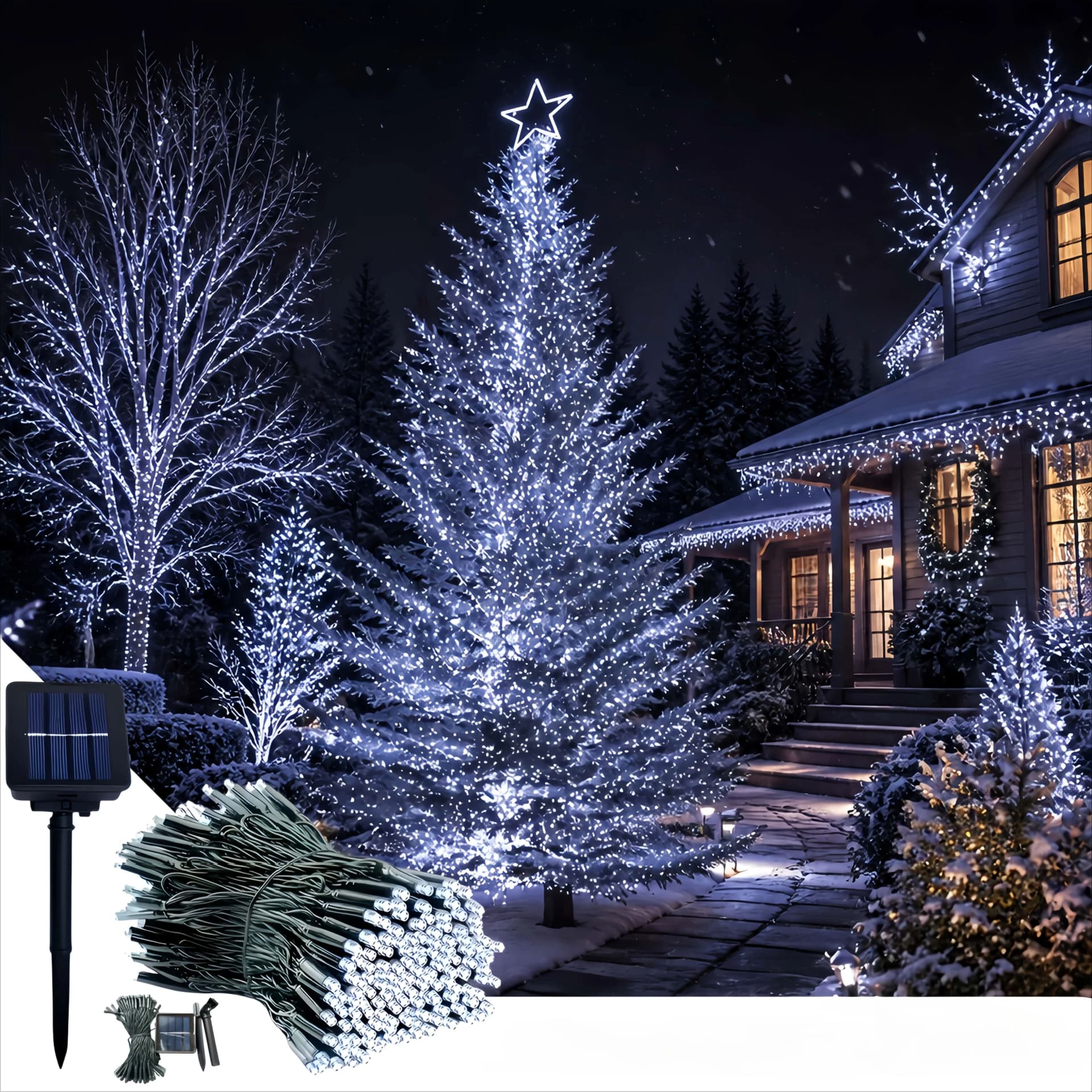 Solar LED String Light with 8 Modes