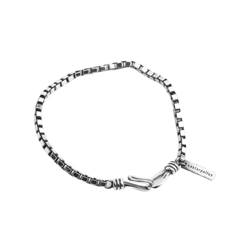 Sterling Silver Geometric Charm Bracelet