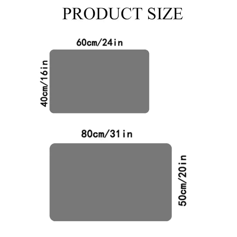 Diatomite Bath Mat with Rubber Padding