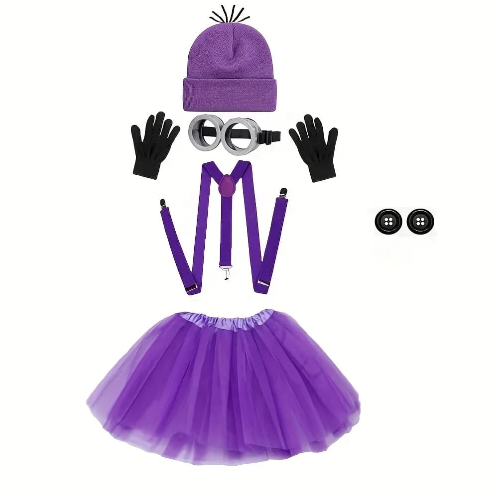 Halloween Costume for Adult Women Goggles Glasses/ Beanie Hats/Gloves/Tutu Skirt/Suspenders Accessories Cosplay Party Set