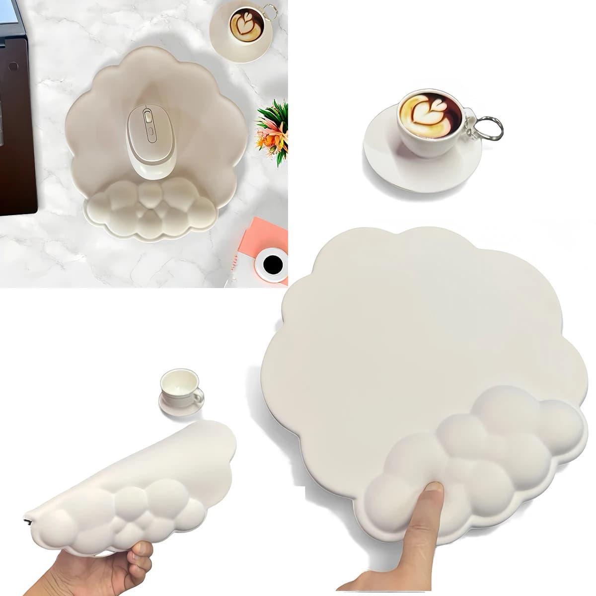 Gaming Mouse Pads with Memory Foam Wrist Rests