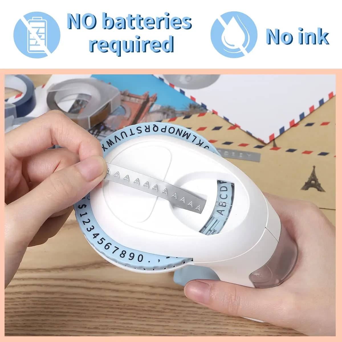 Embossing Label Maker with Tape Cartridges