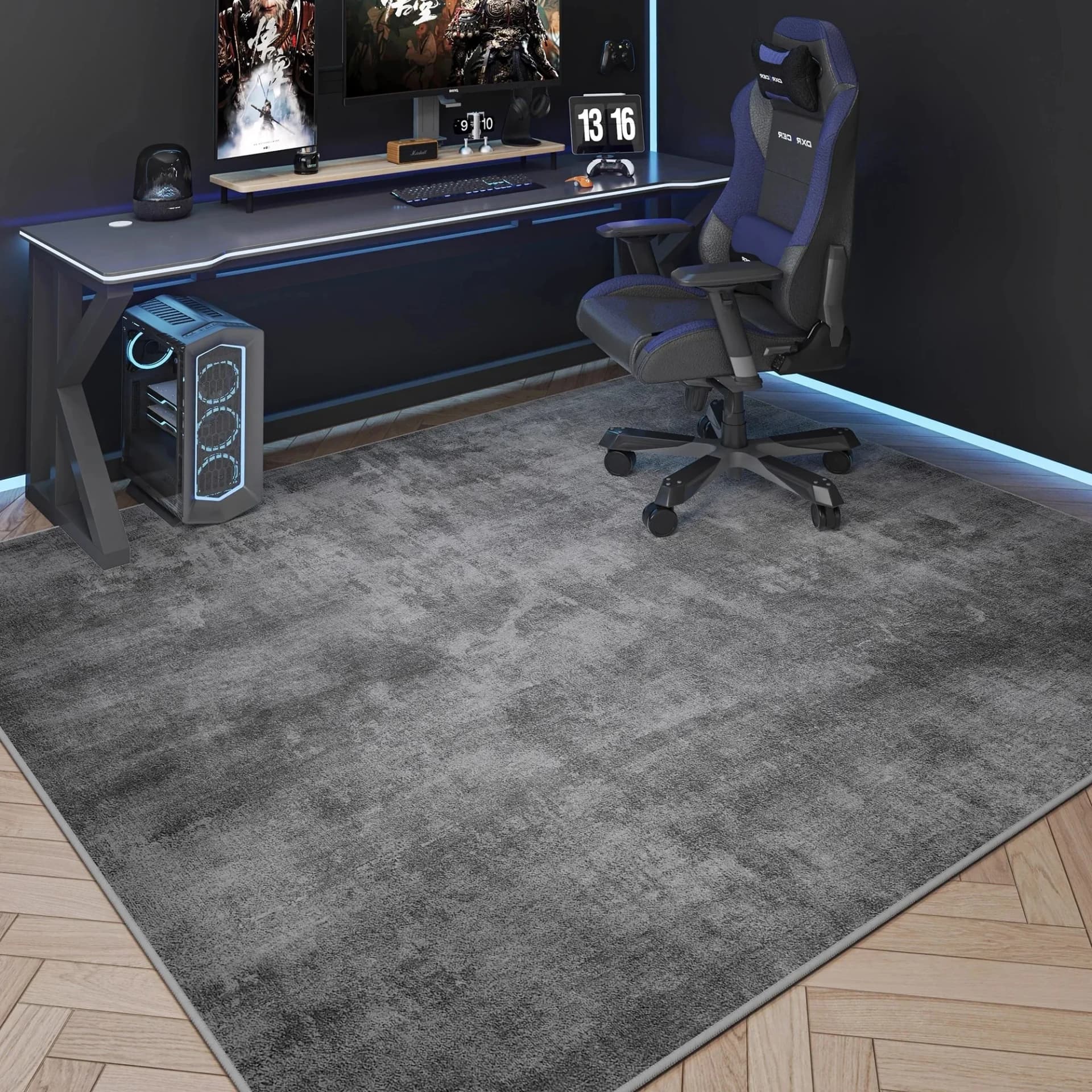 Modern Faded Abstract Texture Area Rug