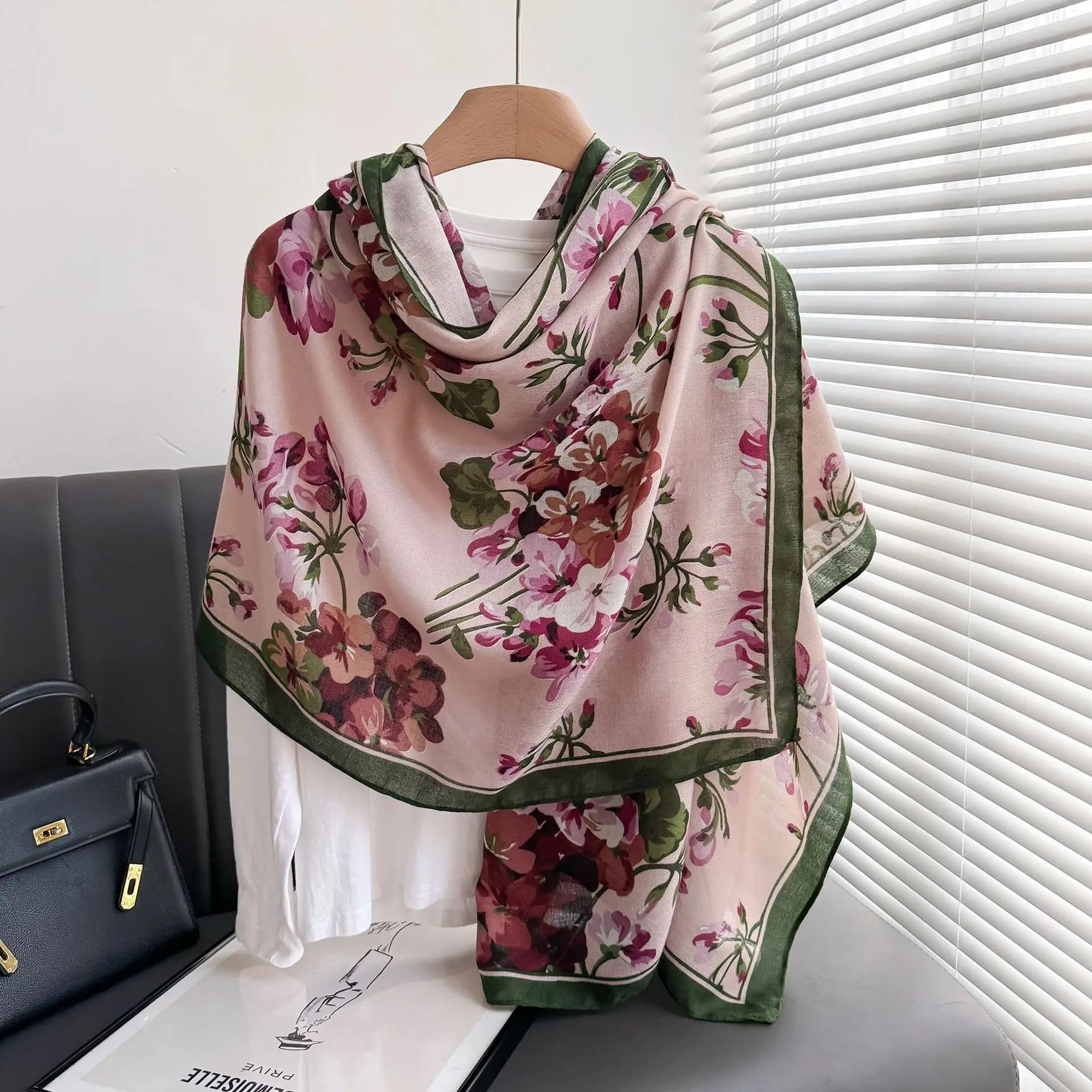 Lightweight Cotton Linen Long Scarf Wrap
