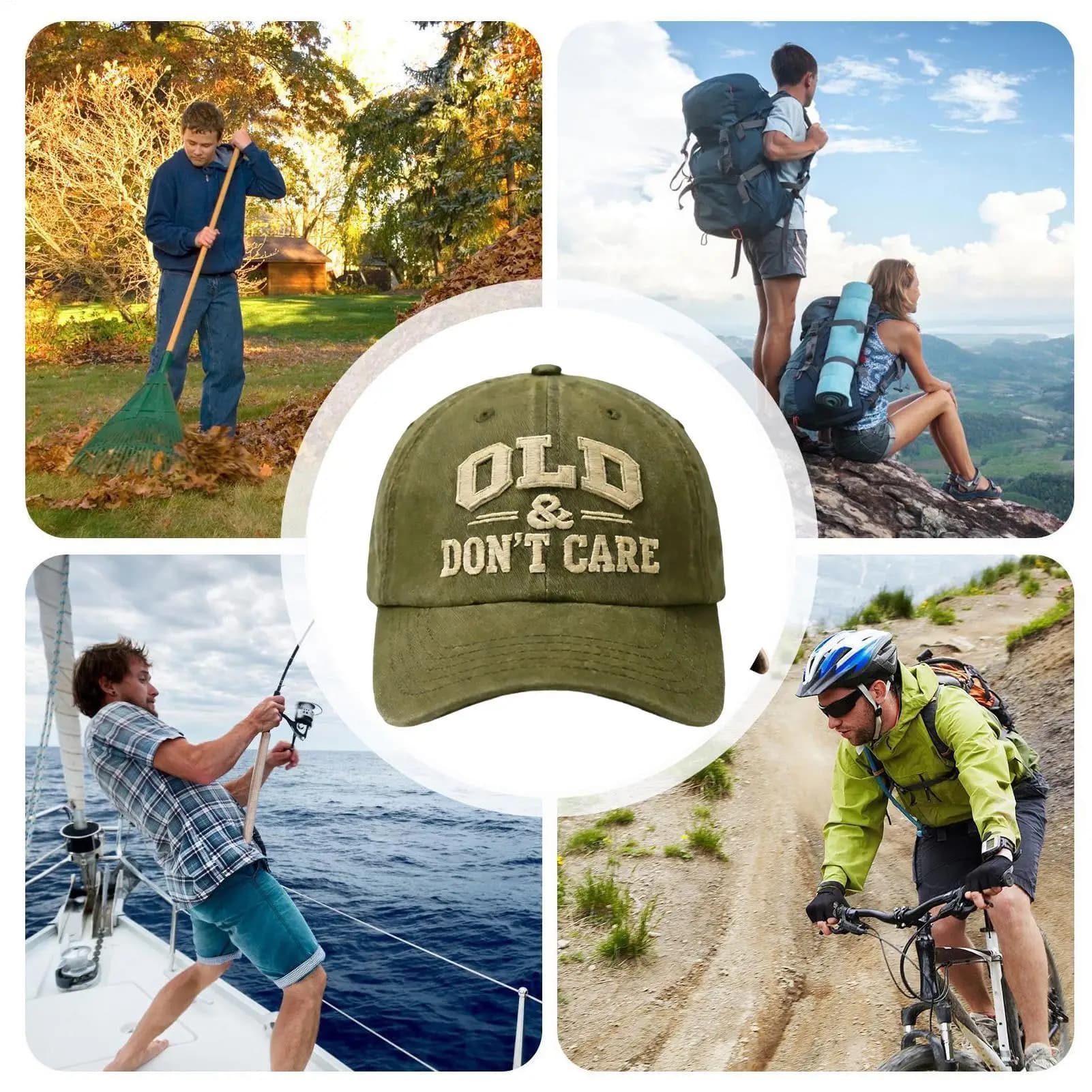 Don't Care Embroidered Vintage Baseball Cap