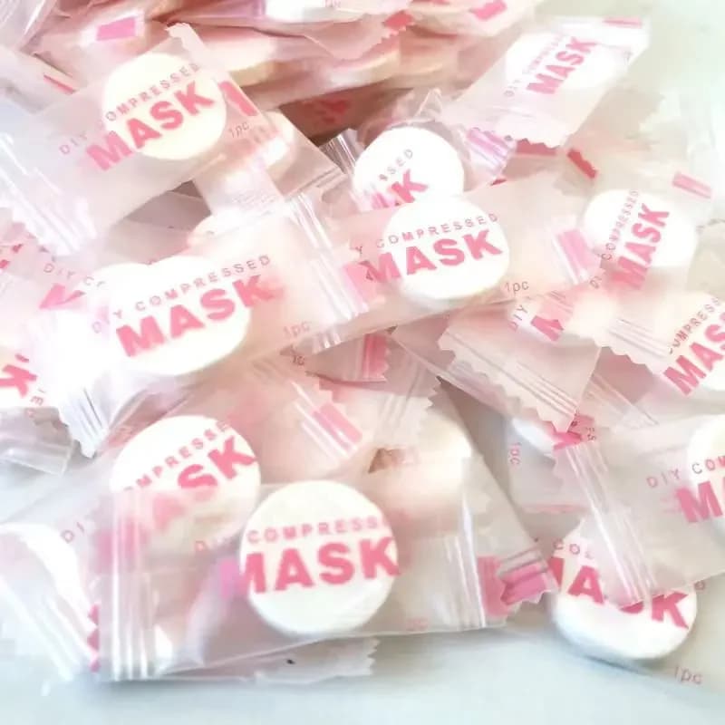 Compressed Nonwoven Face Mask Sheets