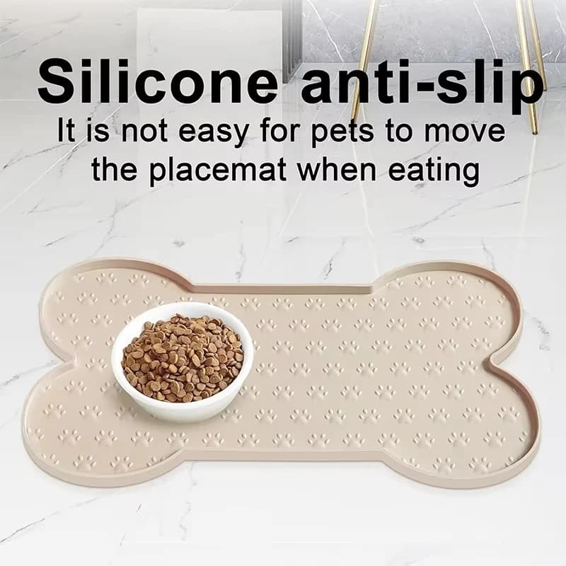 Anti-Slip Pet Feeder Mat with Raised Edges