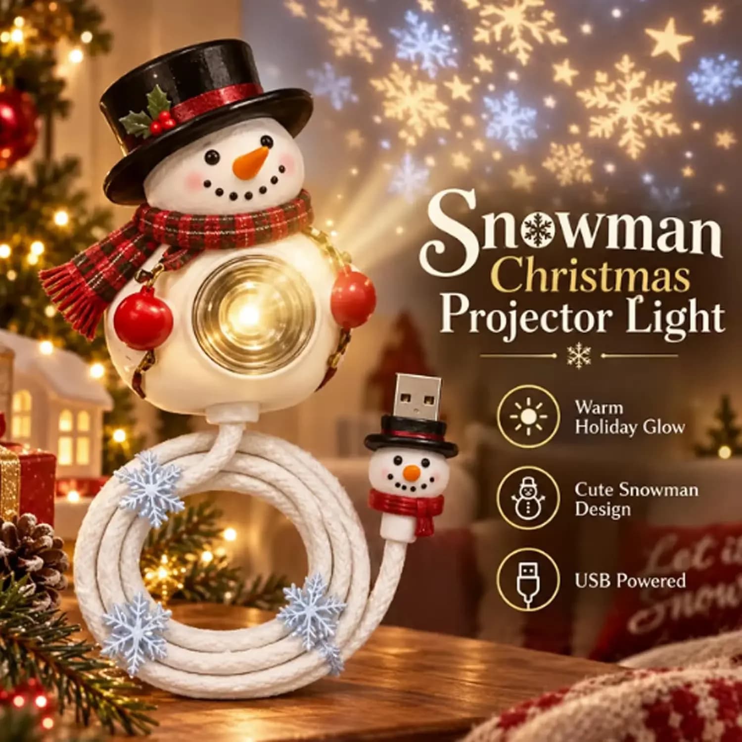 Christmas Tree Projection LED Night Lamp