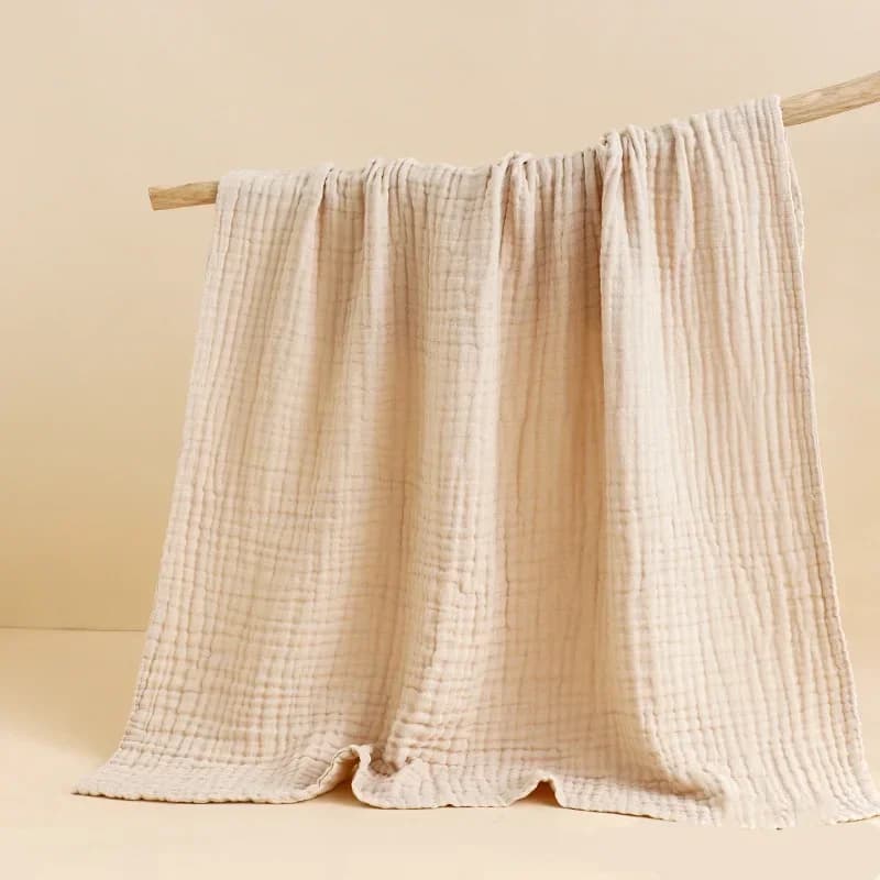 Baby Bath Towel Kids Swaddle Wrap Bedding 6 Layers Infant Gauze Receiving Blanket Pure Cotton Bubble Muslin Blanket 105*105cm