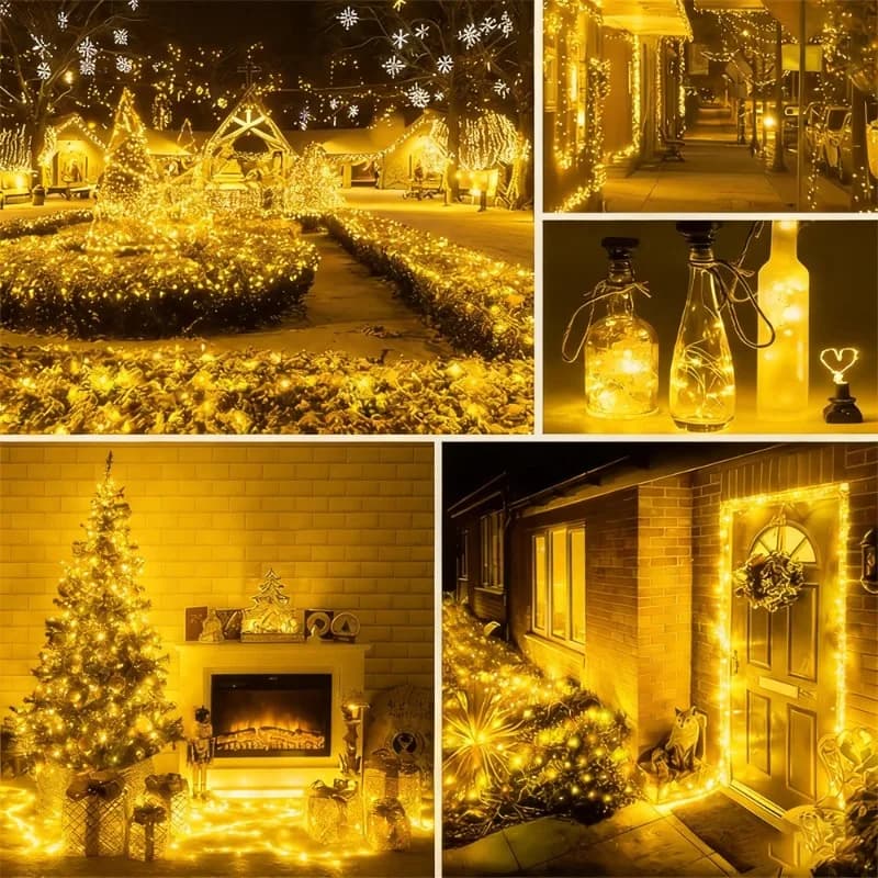 Solar LED String Lights Outdoor Waterproof