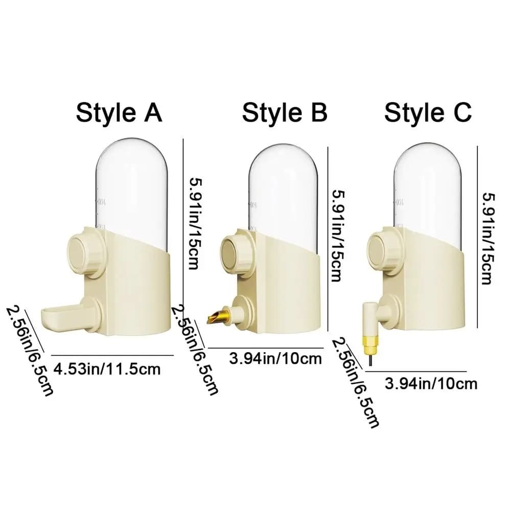 Bird Water Feeder Bottle 250ml Splash-Proof